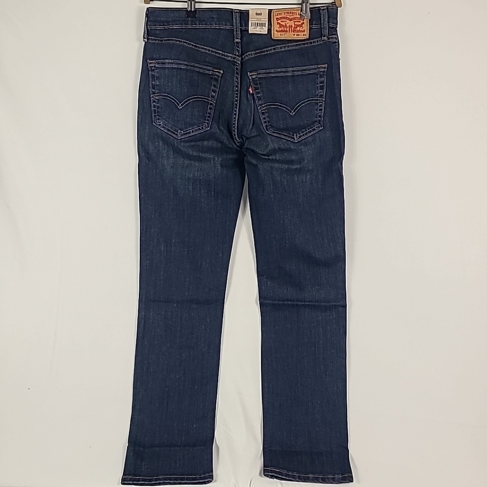 NWT Levi’s 511 Slim Fit Denim Jeans Men’s Size 32x32 Blue Dark Wash Stretch $70 - Picture 5 of 8